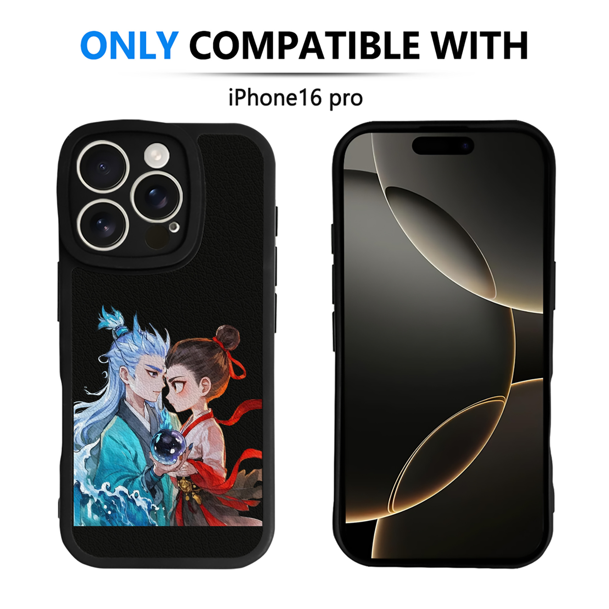 （画像用） Ne Zha 2 ナタ 魔童の大暴れ 【iPhone 16シリーズ対応】シリコンスマホケース（レザー調） 材質：シリコン
